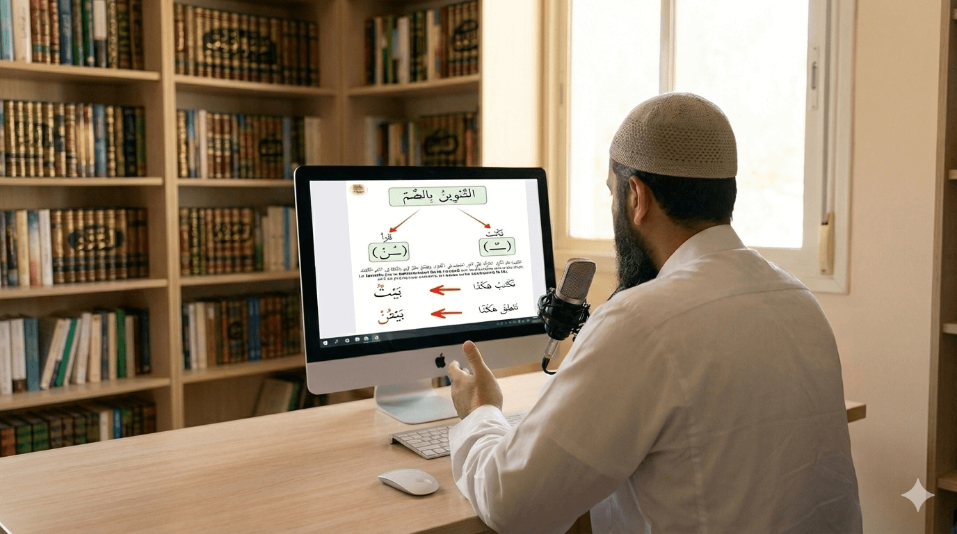 Enseignant préparant un cours dans une bibliothèque